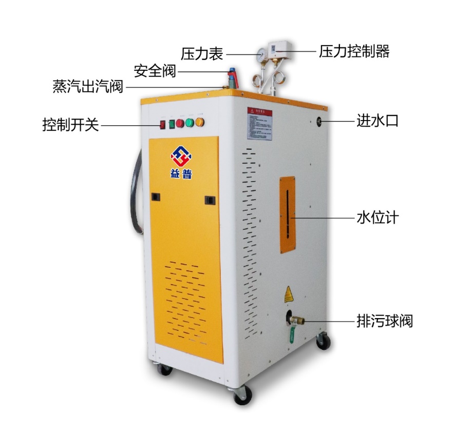 电加热蒸汽发生器设备实拍图，仅用于展示设备类别